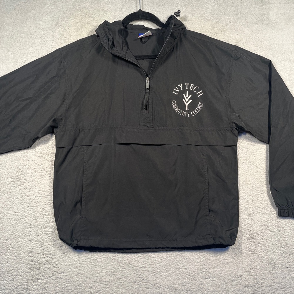 Champion Pullover Windbreaker Ivy Tech Community College Hooded‎ Jacket Small
